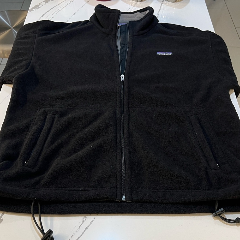 Patagonia Synchilla Black Fleece Zip Up Men's Jacket size L - Picture 7 of 16